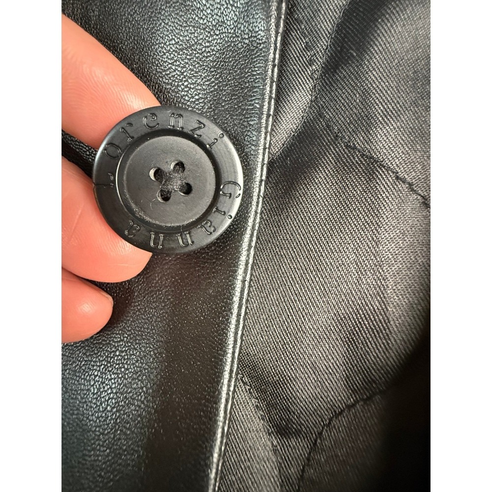 Gianna Lorenzi Italy Leather Jacket Mens XXL Black Lambskin Coat Zip-Out Lining - Picture 14 of 15